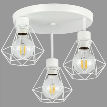 Потолочная люстра с 3 плафонами в стиле лофт "Loft Trio Light" (52-102-3(3008) WH)