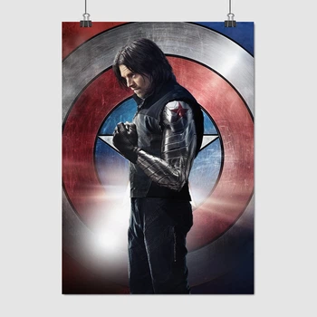 Постер Зимовий Солдат, Бакі Барнс, Себастіан Стен, Winter Soldier, A3 42×30 см (id0930)