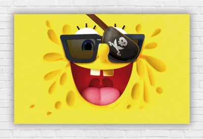 Бумажный плакат "Губка Боб Квадратные Брюки. Спанч Боб. SpongeBob SquarePants" 120х75см