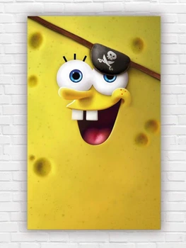 Бумажный вертикальный плакат "Губка Боб Квадратные Брюки. Спанч Боб. SpongeBob SquarePants. Smile" 120х75см