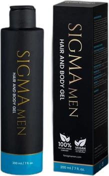 Гель для душу для чоловіків Sigma Men Hair and Body зволожувальний 200 мл (5906770232045)