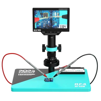 Микроскоп цифровой с мультиметром RF4 RF-50M / монитор HD 7" / кратность 50X / HDMI / пульт / подсветка