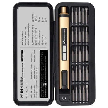 Отвертка аккумуляторная SW-80011 / набор 25 в 1 / для точных работ / Type-C / 350 mAh / в кейсе