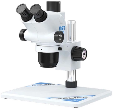 Микроскоп тринокулярный Relife RL-M6T Pro-B11 / 6.5X-65X / CTV 0,5X / подсветка / Белый