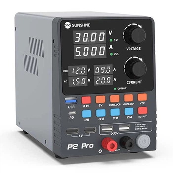 Блок живлення Sunshine P2 Pro трансформаторний / 4 канали пам'яті / Type-C 65W / 5A / 30V