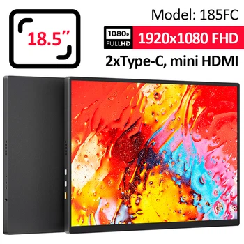 Монитор портативный 185FC / 18.5 '' / IPS / 1920x1080 / Type-C / HDMI / jack 3.5 мм / второй экран