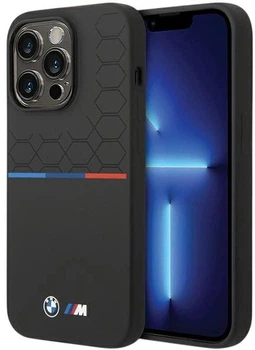Etui plecki BMW Silicone Pattern do Apple iPhone 15 Pro Black (3666339144333)