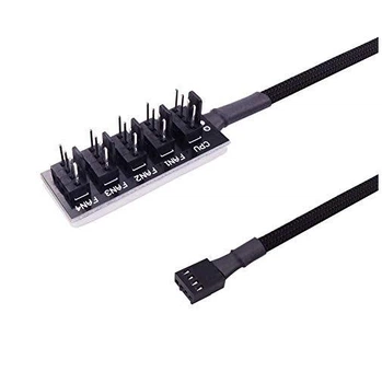 Кабель PWM 4-Pin для вентиляторов ПК, разветвитель до 5 кулеров (00203)