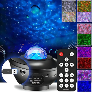 Дитячий проектор Галактики HANSON Sky Light + Bluetooth колонка з пультом ДУ нічник зоряний проектор в дитячу спальню