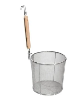 Круглий кошик для фритюру Edenberg 12×21×31 см з нержавіючої сталі (EB-18257)