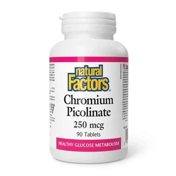 Пиколинат хрома Natural Factors Chromium Picolinate 250 mcg 90 tabs (1086-2023-10-6702)