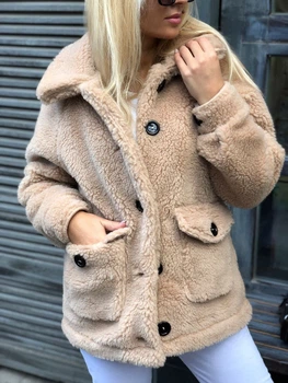 Шуба, колір Бежевий Fashion LYS_3010Beige S 2000001002704