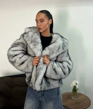 Шуба з еко хутра, колір Сірий Fashion NG_832Grey M 2000001001929