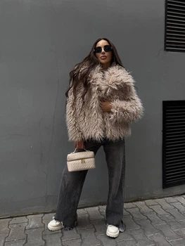 Шуба пухнаста, колір Бежевий Fashion 9QW_2020Beige M 2000000978826