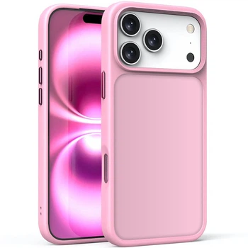 Чехол панель силиконовый Epic Case Metal Buttons для Apple iPhone 17 Pro Max (6.9") Pink
