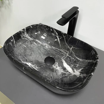 Умывальник (раковина) VBI RAVENNA BLACK OPAL GLOSSY накладной