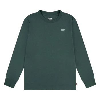 Лонгслив для мальчика Levis зеленого цвета с логотипом (706 pvu green (164 (14A))