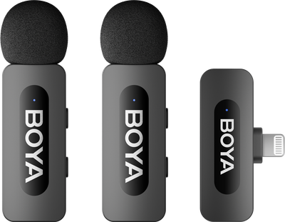 Бездротовий петличний мікрофон Boya BY-V2 Lightning Black