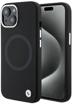 Etui plecki BMW Signature Liquid Silicone MagSafe do Apple iPhone 15 Plus Black (3666339144654)