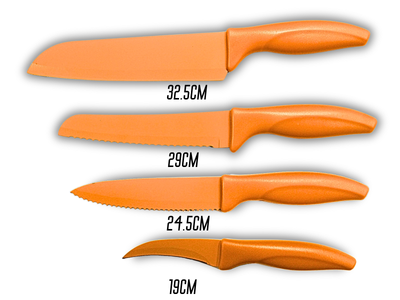 Ножи FROM FACTORY ISS кухонные металлокерамика 4шт/19см/24.5см/29см/32.5см
