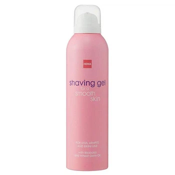 Гель для гоління Hema shaving gel for a smooth skin з бісабололом та олії зародків пшениці для шовковистої шкіри ніг, зони бікіні 200 ml
