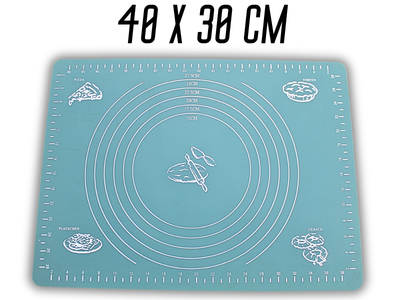Килимок FROM FACTORY TSC для тіста силіконовий з розміткою 40х30см М'ятний