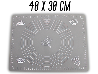 Килимок FROM FACTORY TSC для тіста силіконовий з розміткою 40х30см Сірий