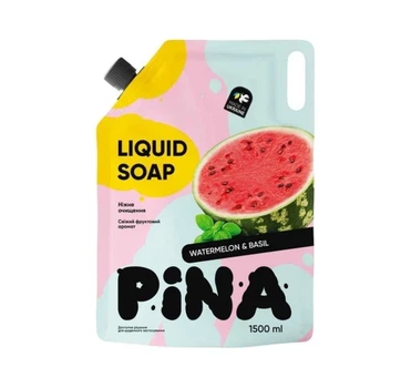 Мило рідке PINA 1,5л дой-пак Watermelon and basil