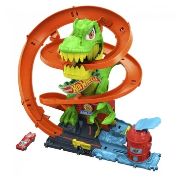 Трек Хот Вилс Сити Атака Огненного Ти-Рекса Hot Wheels City T-Rex