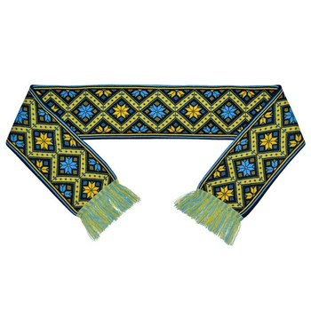 Шарф Talisman Українська вишивка - Зірка Матері Жовто-блакитний (SHS44)