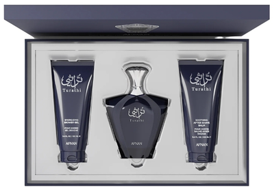 Набір для чоловіків Afnan Turathi Blue Парфумована вода 90 мл + Гель для душу 100 мл + Лосьйон після гоління 100 мл (6290171074274)