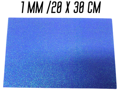 Фоамиран FROM FACTORY FFXP блестящий/глиттерный 1мм/20х30см Ультрамарин