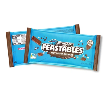 Шоколад Feastables Mr Beast Bar, Hot Cocoa Crunch, горячий какао, 95 г