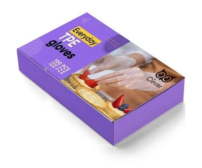 Перчатки прозрачные одноразовые кухонные Clever Everyday TPE Gloves размер М 100 шт