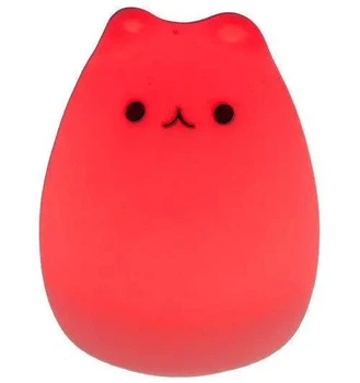 Сенсорний Led світильник у формі Котика 0,4 Вт 2 В 5 В / 400 мАг USB 7 кольорових режимів, силіконовий