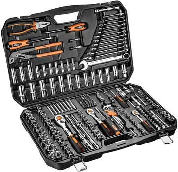 Набор инструментов, 1/2", 1/4", 3/8", CrV, кейс, 233шт Neo Tools (hoz0012654)