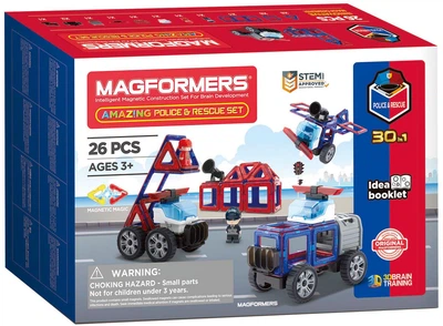 Магнітний конструктор Magformers Amazing Police and Rescue 26 елементів 717001 (8809465530211)