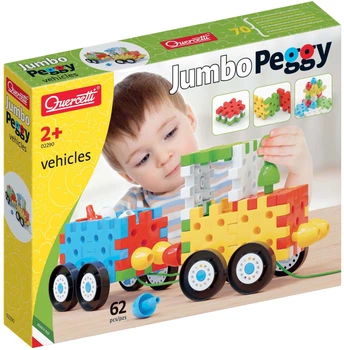Конструктор Quercetti Jumbo Peggy 62 елементи 02290 (8007905022900)