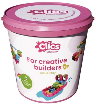 Klocki konstrukcyjne Clics 8 w 1 Glitter 175 elementów CB180 (5425002305659)