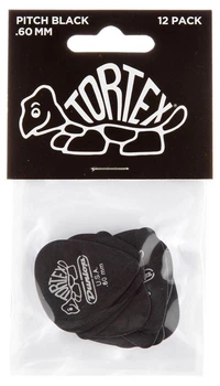 Медиаторы Dunlop 488P.60 Tortex Pitch Black Standard Player's Pack 0.60 mm (12 шт.)