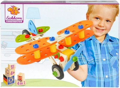 Klocki konstrukcyjne Eichhorn Constructor 4 w 1 85 elementów 100039031 (4051902390313)