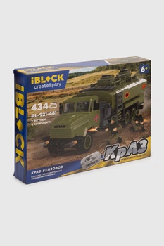 Конструктор Iblock PL-921-461 Армия КрАЗ Бензовоз 434 детали Разноцветный (2000990278739)