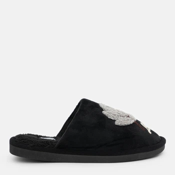 Жіночі домашні капці утеплені хутряні з закритим носком Gvozdika D06 mix 38 Чорні (ROZ6501101561)