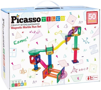Магнітні блоки Picasso Tiles Трек з кульками 50 елементів PTG50 (0817338022723)
