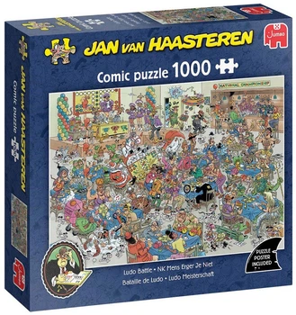 Пазл Jan van Haasteren Jigsaw: Битва Лудо 1000 елементів 2051667 (8721017602613)