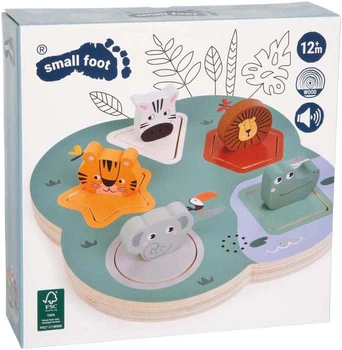 Puzzle 3D drewniane Small Foot Safari z dźwiękami zwierząt 5 elementów 5420180 (4020972127563)