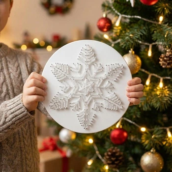 Набір для творчості та рукоділля String Art «Сніжинка» Art Millennium Ø 20 см