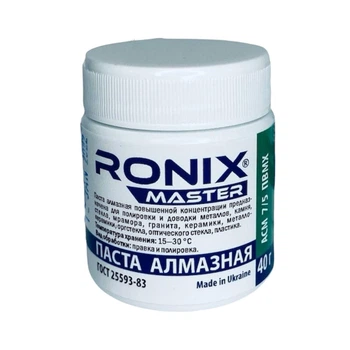 Алмазная паста для камня и стекла АСМ зерно 7/5 ПВМХ 40г зелёная RONIX master