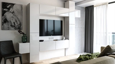 Гостиная комплект BOX F6 MiroMark белый глянец (BX-F6-WB)