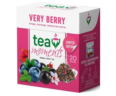 Чай фруктово-травный с ягодным вкусом Very Berry ТМ Tea Moments 20 пирамидок 34 г